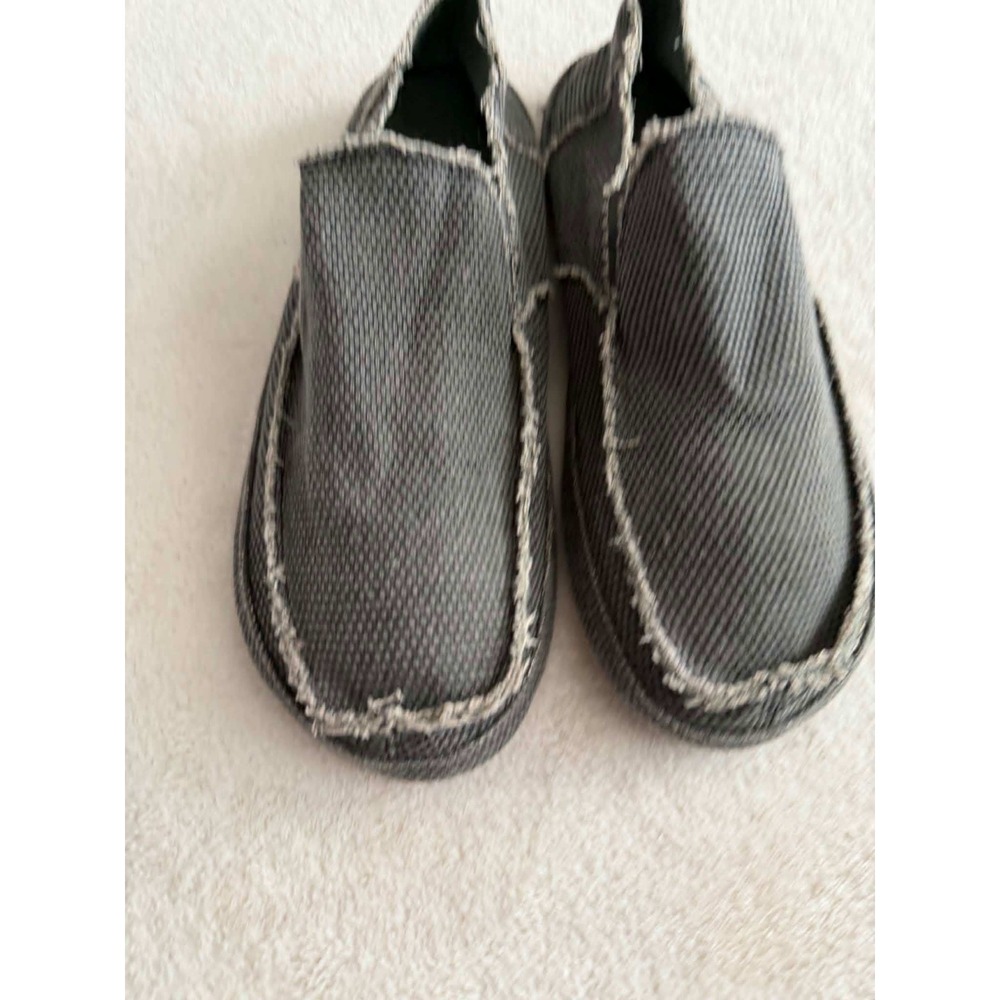 Sanuk Mens 11 Gray Vagabond Slip On Sidewalk Surfer Loafer SMF10113